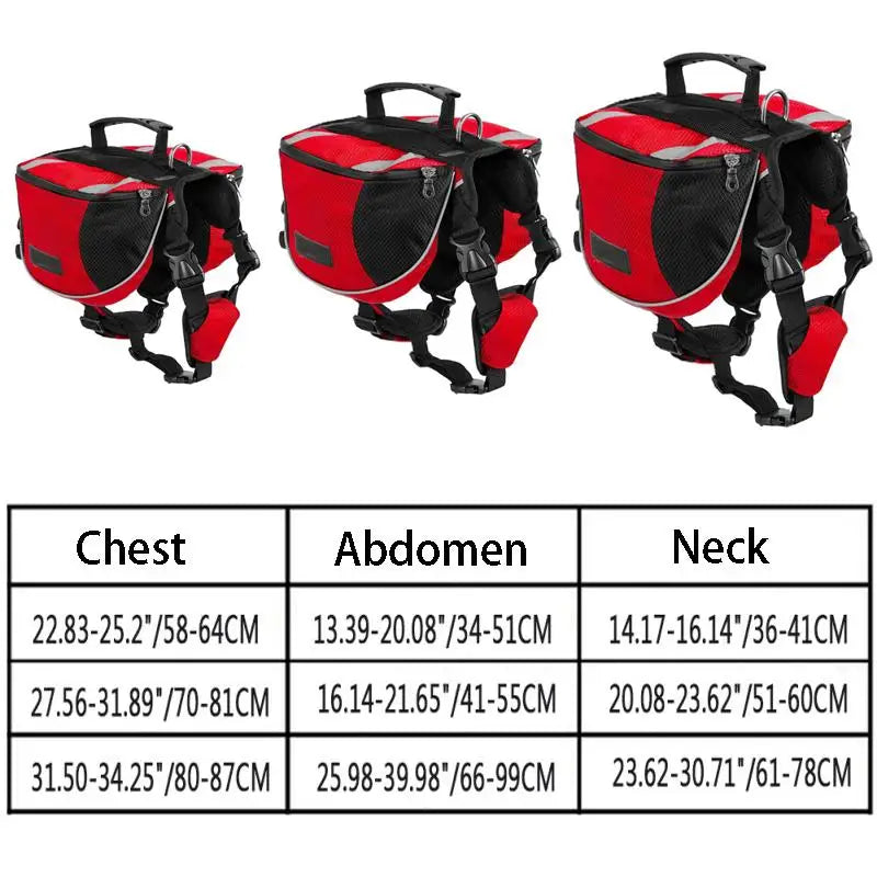 Pet Outdoor Backpack Large Capacity Dog Adjustable Saddle Bag Luxury Dog Backpack Harness Carrier For Traveling Hiking