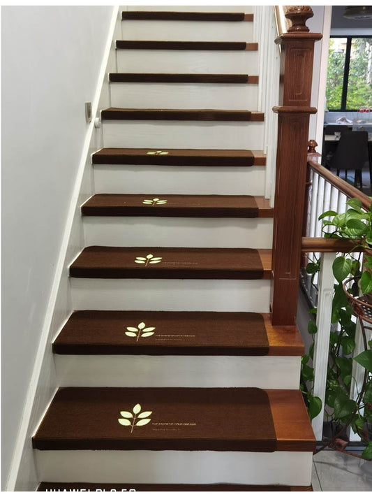Stair Step Mats Non-Slip Mat For Home Stair Mat Carpet Glue-Free Self-Adhesive Mat Luminous Stair Carpet Floor Mat