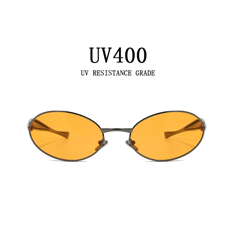 2025 Oval Sunglasses Women Trendy Steampunk Fashion Glasses Luxury Vintage Sunglass Men Lunette Soleil Femme Sunglasses For Men