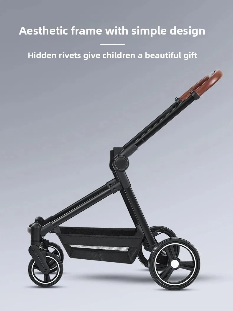 A Foldable, Multifunctional Stroller That Can Be Carried on An Airplane. It Can Be Disassembled Into A Lightweight Baby Bike.