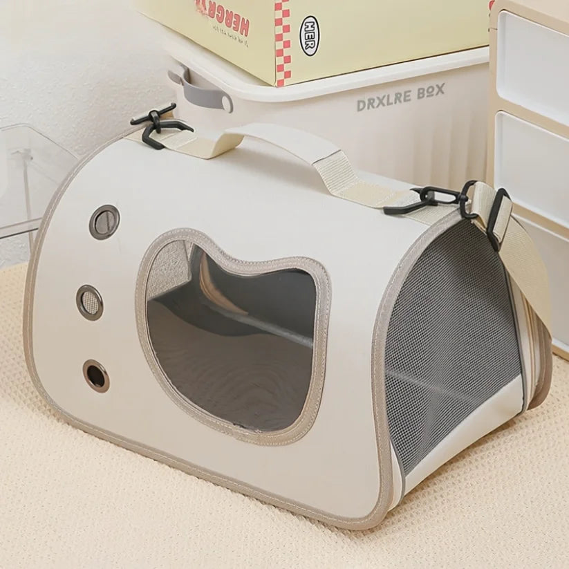 Portable Pet Carrier Bag for Small Dogs Cats Outdoor Foldable Cat Bag Breathable Cat Shoulder Bag Kitten Carrying Bag
