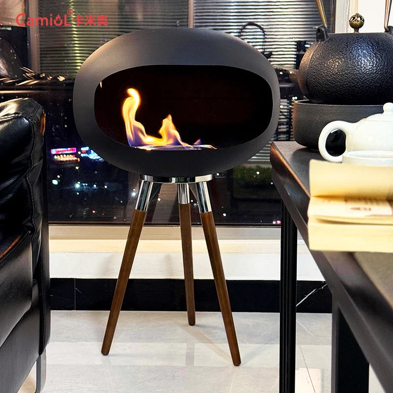 Indoor free standing fireplace new design real fire bio alcohol fireplace