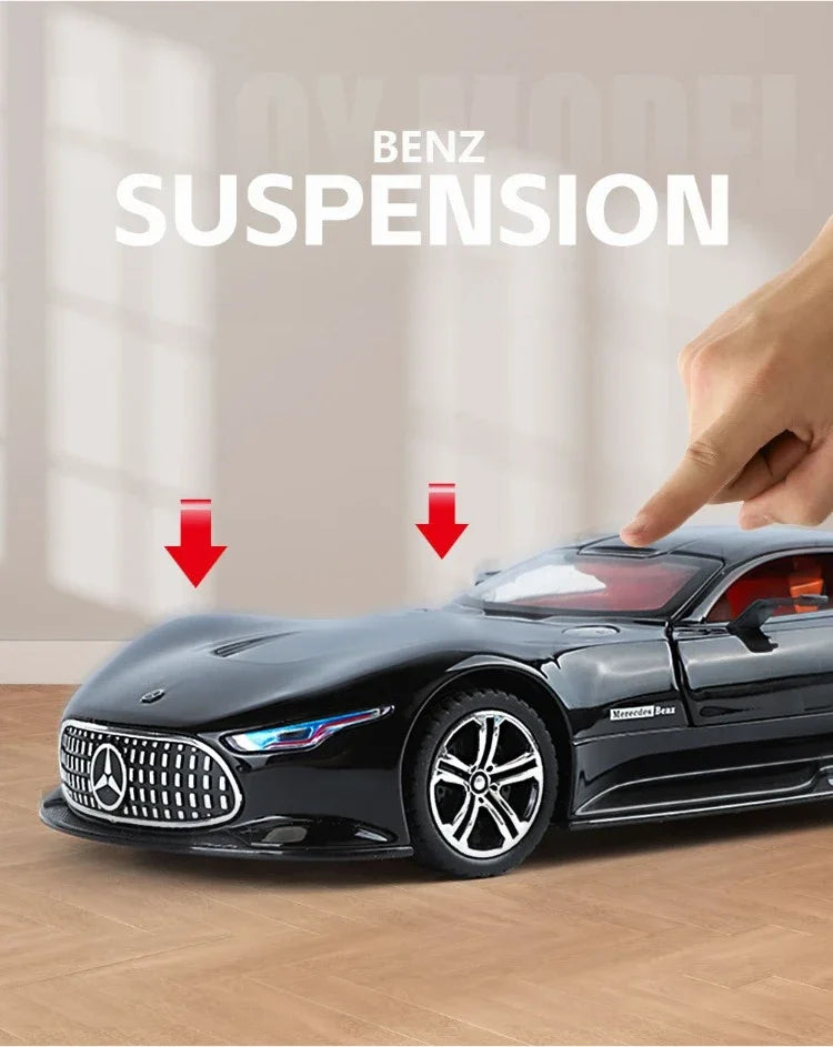 Simulation 1/24 Benz AMG Vision GT Alloy Car Model Metal Diecast Toy Vehicle Boy Birthday Gift Collection Home Decor Miniature