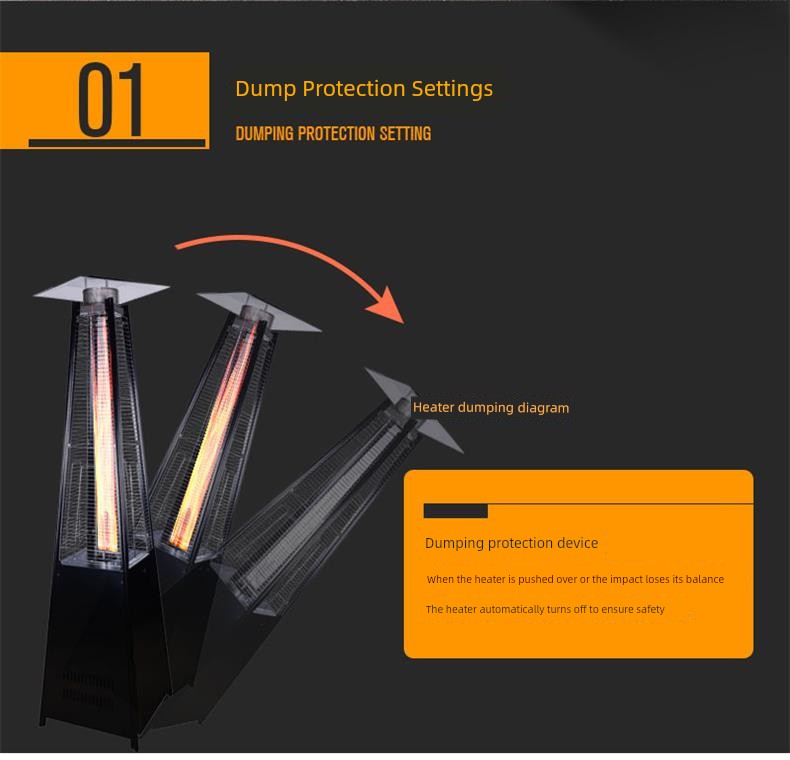 Commercial Landscape Real Fire Tower-Shaped Courtyard Gas Heater