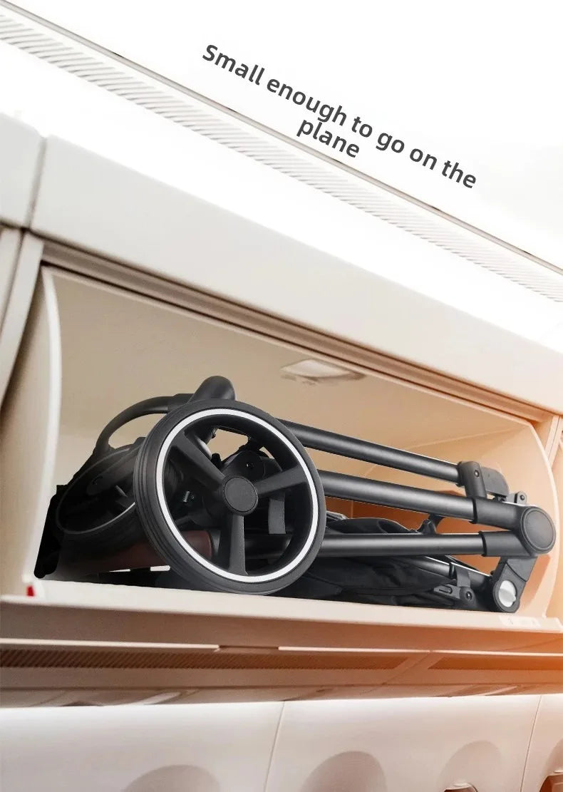 A Foldable, Multifunctional Stroller That Can Be Carried on An Airplane. It Can Be Disassembled Into A Lightweight Baby Bike.