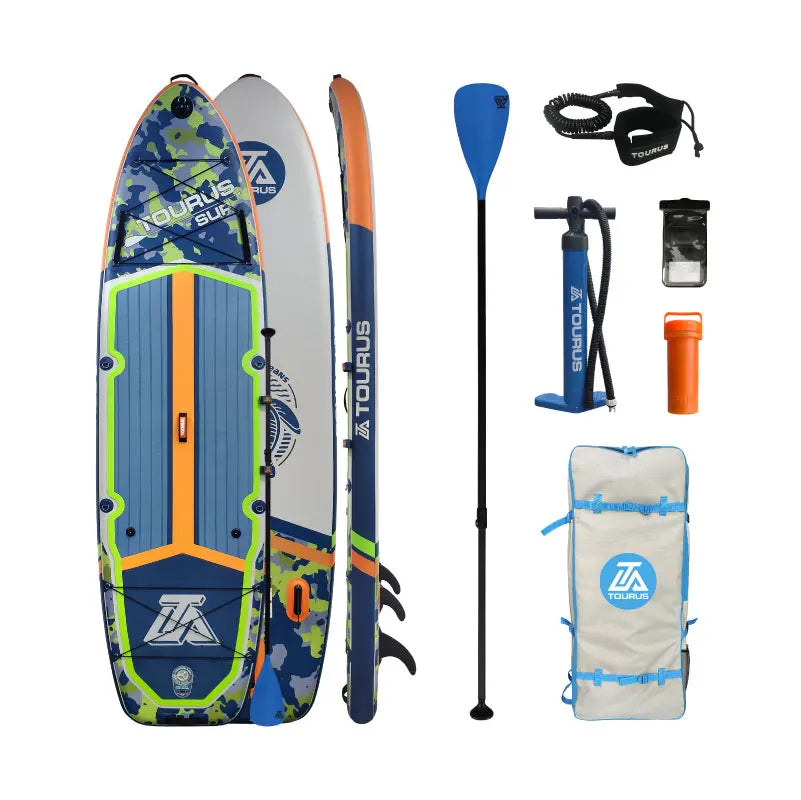 TOURUS  blue wood double layers sup boards melting inflatable stable stand up paddle board 11feet 33inch