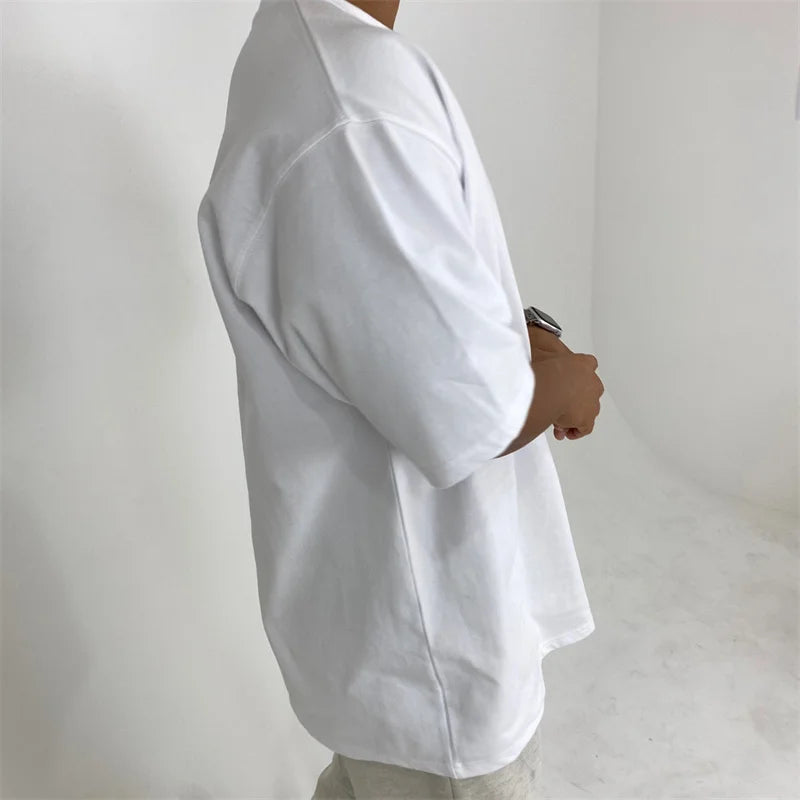 gyms T-shirt Men's Fashion short sleeve Tee Men summer Loose Fitness T-shirt men's Cotton Sports Training tops men sportswear