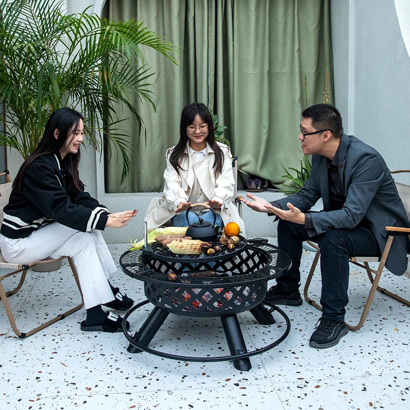 Outdoor Camping Fire Pits Easily Cleaned Patio Barbecue Grill Bbq Outdoor Charcoal Stove