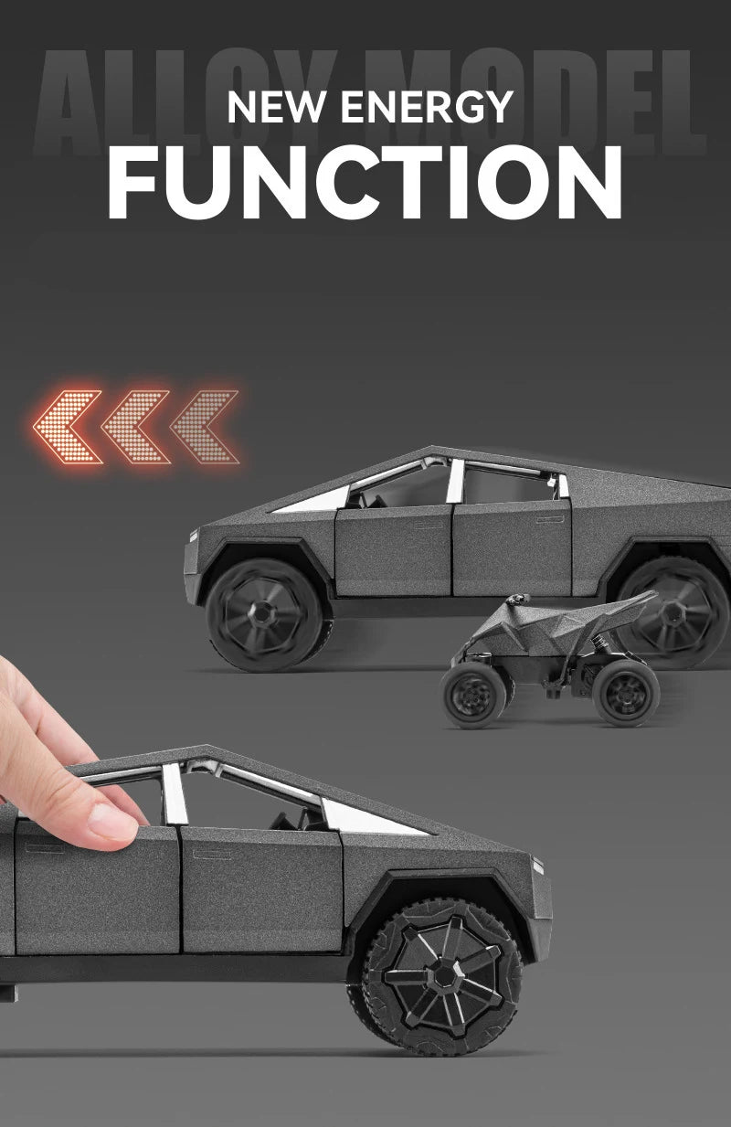 1:32 Cyber toy truck Car Model Alloy Car Die Cast Toy Car Model Sound and light Children's Toy Collectibles