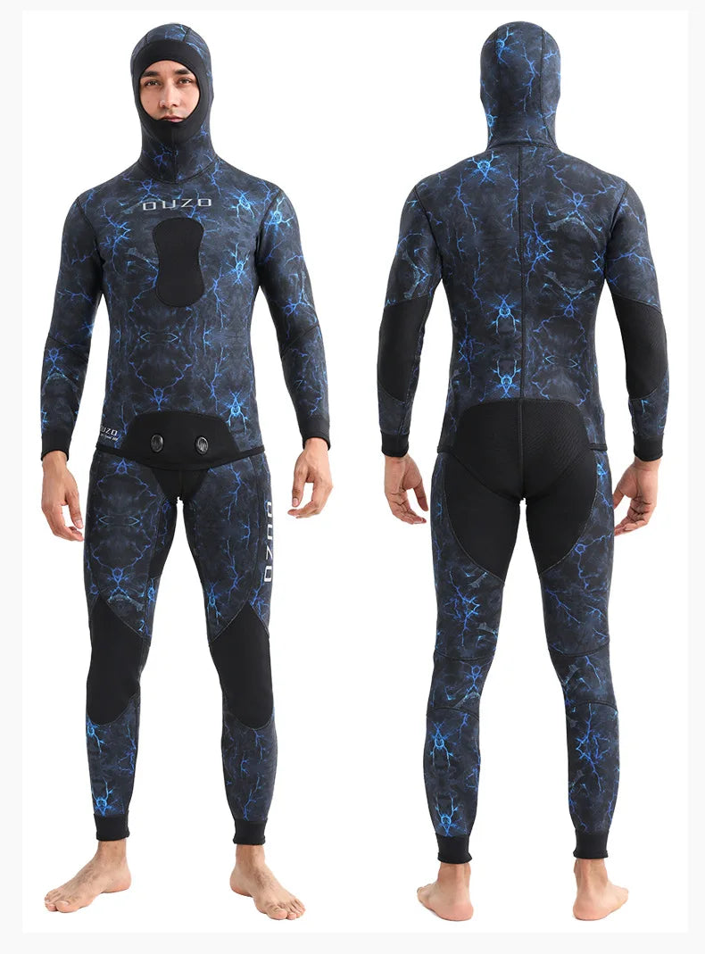 3mm Fishing Suit Diving Suit Cold and Warm Split Body Swimming Surfing Suit Free Diving Fishing and Hunting