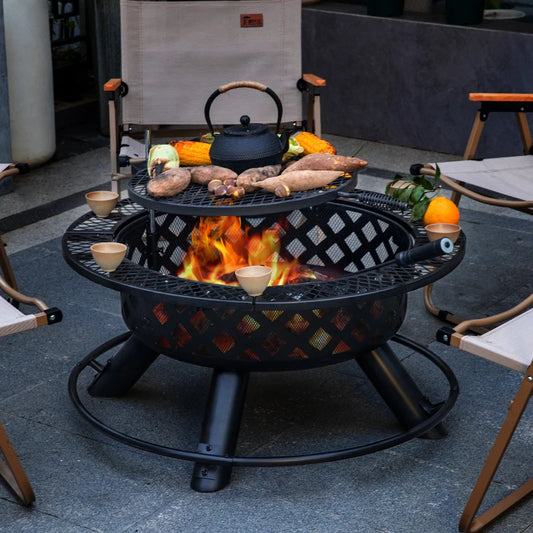 Outdoor Camping Fire Pits Easily Cleaned Patio Barbecue Grill Bbq Outdoor Charcoal Stove