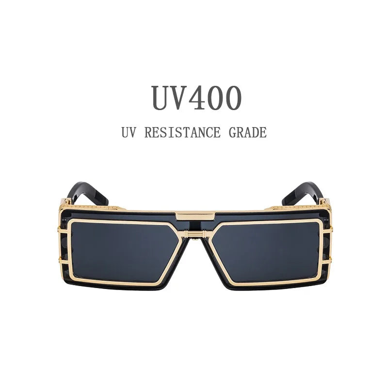 Square Punk Sunglass Men Vintage Luxury Steampunk Sunglasses Women Fashion Glasses Gafas De Sol Hombre Lunette De Soleil Homme