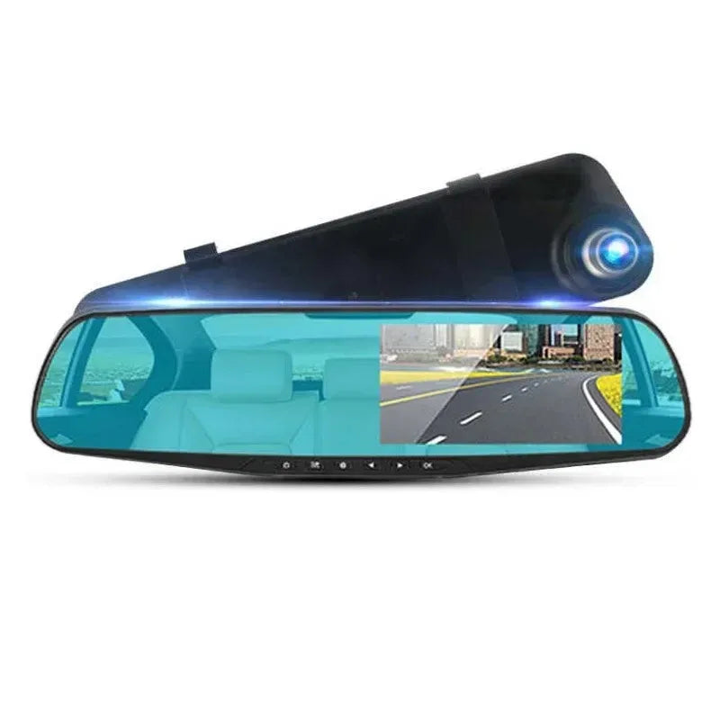 1080P IPS 4.3Inch Driving Recorder Car DVR Rearview Mirror Dual Lens Car Recorder Front and Rear Camera Registrar Black Box New