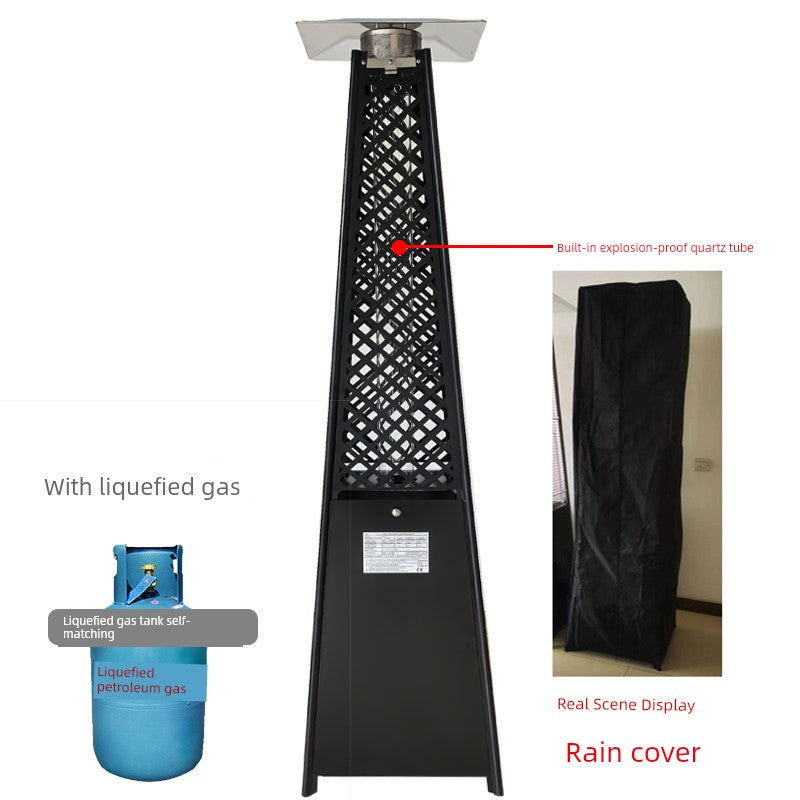 Commercial Landscape Real Fire Tower-Shaped Courtyard Gas Heater