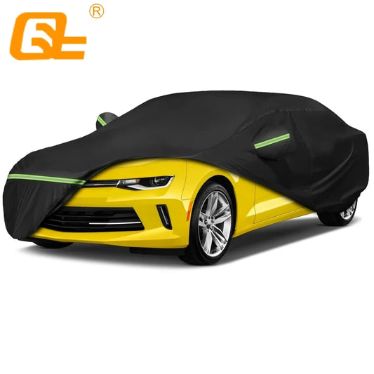 Full Car Cover All Weather Outdoor Car Covers with Zipper Windproof Heavy Duty Waterproof Protection for 2010-2023 Chevy Camaro