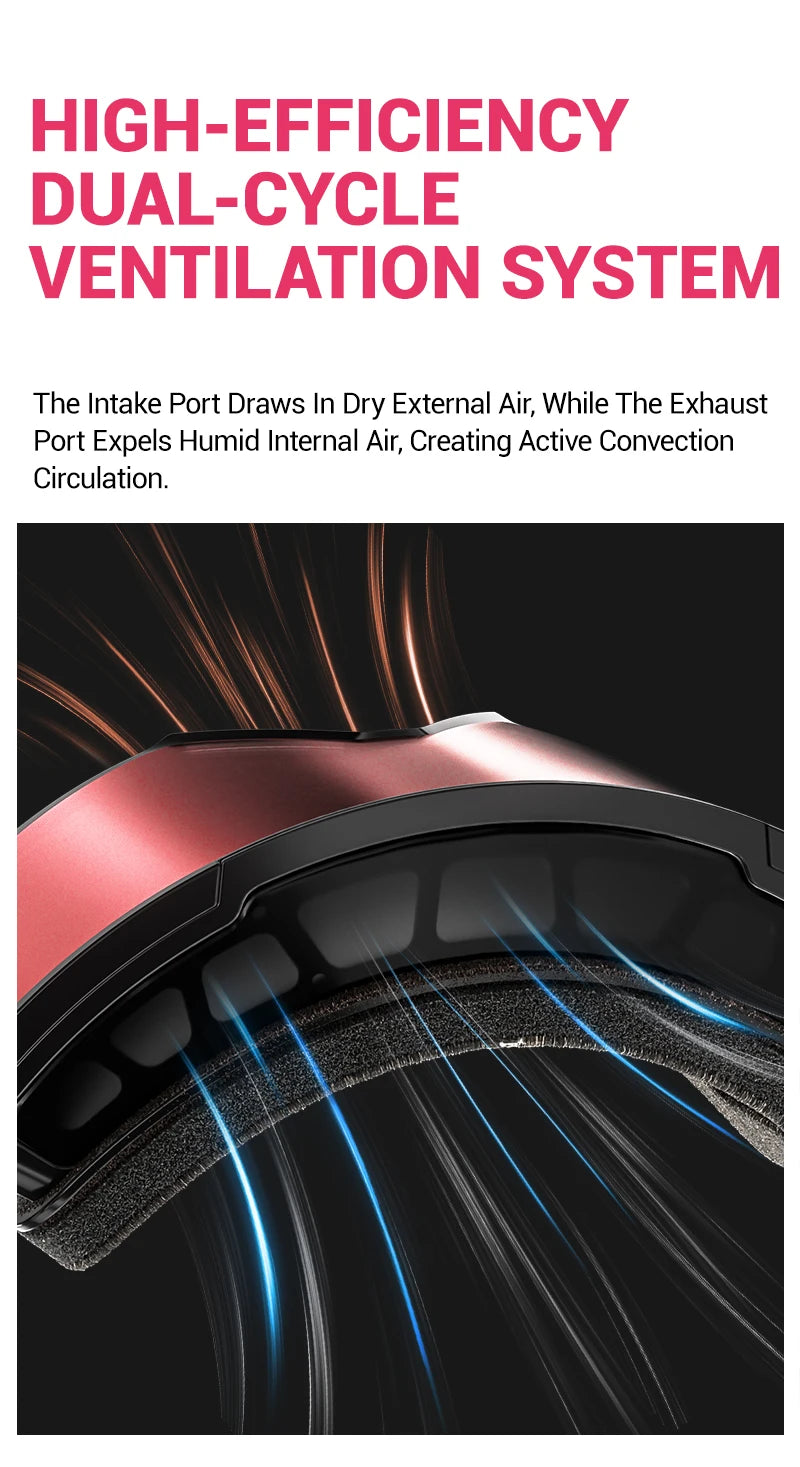 KAPVOE Ski Goggles Magnetic Double-Layer Anti-Fog Impact-Resistant Lenses Suitable for Male Female Teenagers UV400 Protection