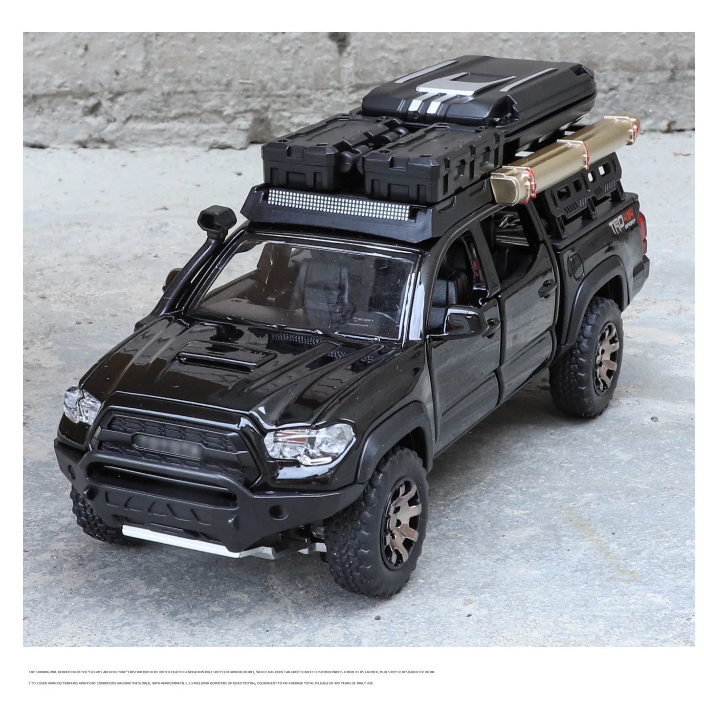 1/32 Tacoma Travel version Pickup Alloy Car Model Diecast Metal Off-Road Vehicles Car Model Sound Light Simulation Kids Toy Gift