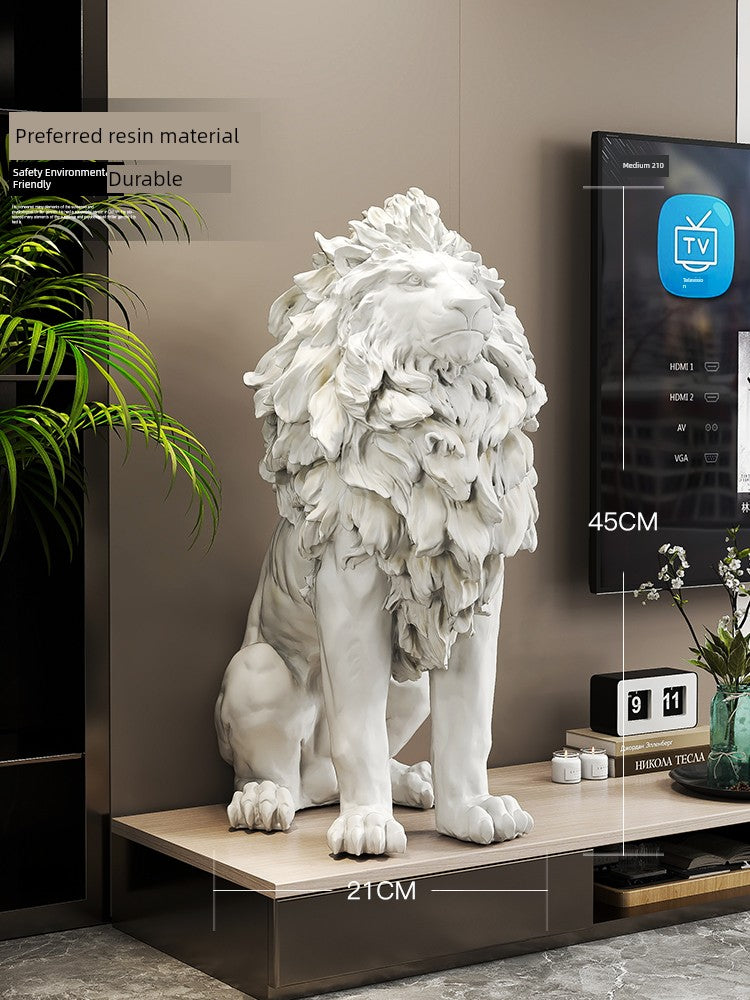 Accessible Luxury Large Office next to Lion Floor Ornaments
