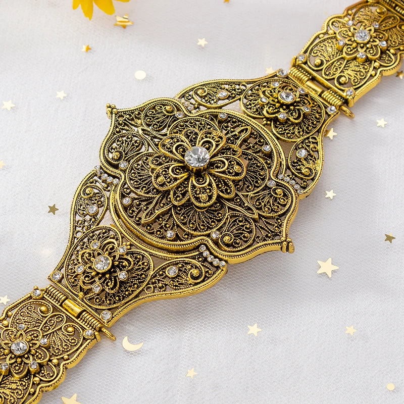 Fatima Fashion Arabian Luxury Bride Belt For Women Caucasus Traditional Wedding Waist Chain Shipping Jewelry