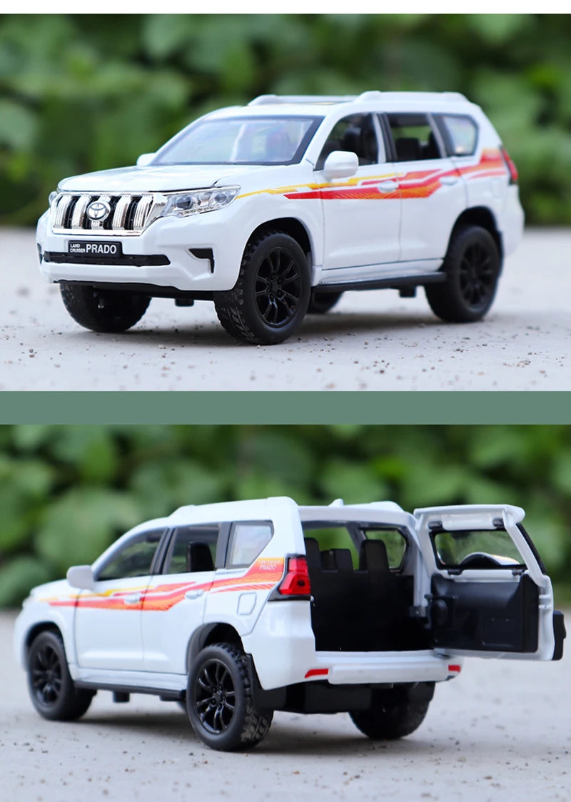 1:32 Toyota Prado SUV Alloy Car Diecasts Metal Toy Vehicles Car Model Collection LAND CRUISER Simulation Car Model Toy Gift