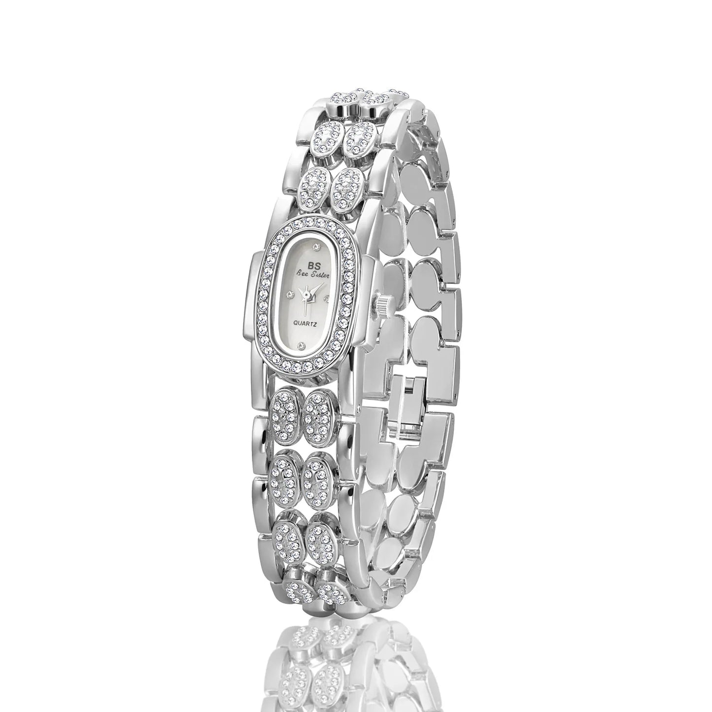 Watches For Ladies Luxury Diamond Quartz Gold Bracelet Wristwatch Women Watch Fashion High Quality Female Clock Rhinestone