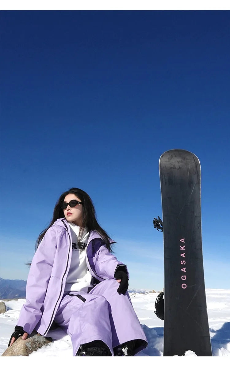 -30℃, Women and Men Snow Wear Suit Sets, Snowboarding Suit, Couple Ski Clothes, Ski Jacket and Pant, Ski Suit for Adult