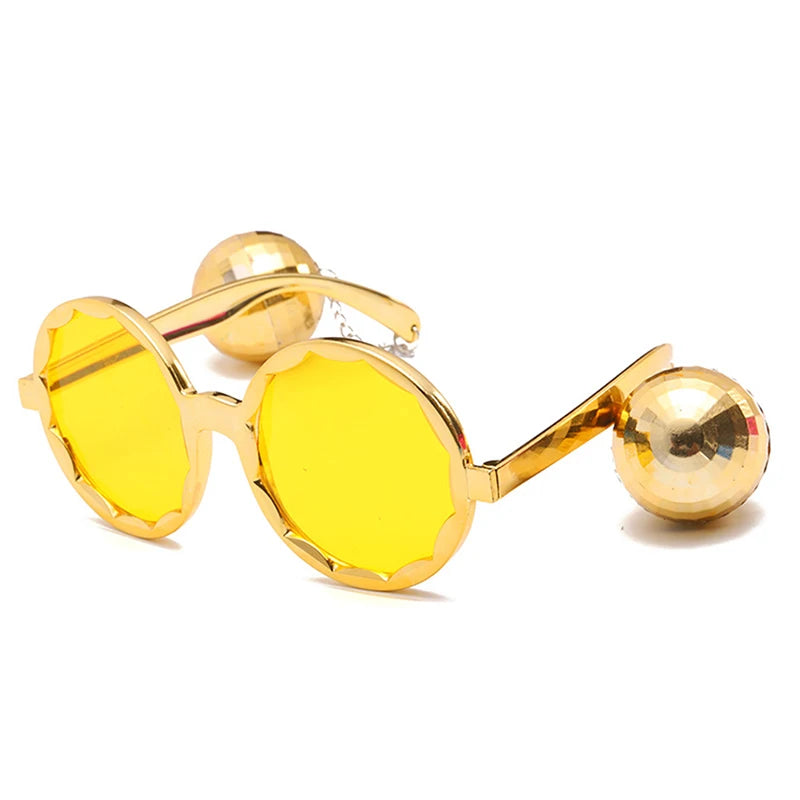 Disco Pendant Mirror Ball Glasses for 70s 80s Retro Theme Cowgirl Disco Party Decor Birthday Wedding Party Photography Props