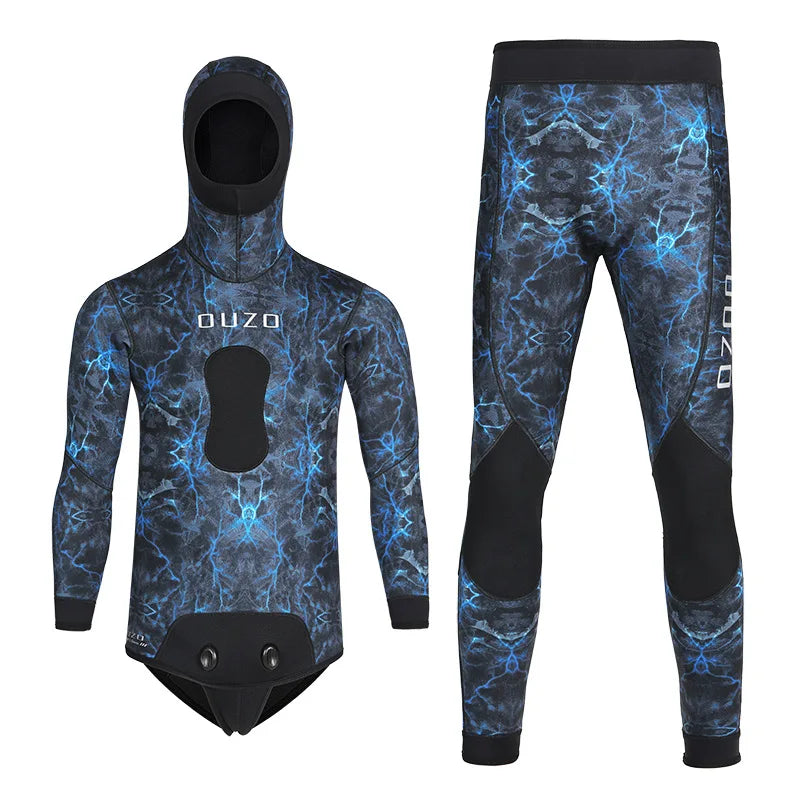 3mm Fishing Suit Diving Suit Cold and Warm Split Body Swimming Surfing Suit Free Diving Fishing and Hunting