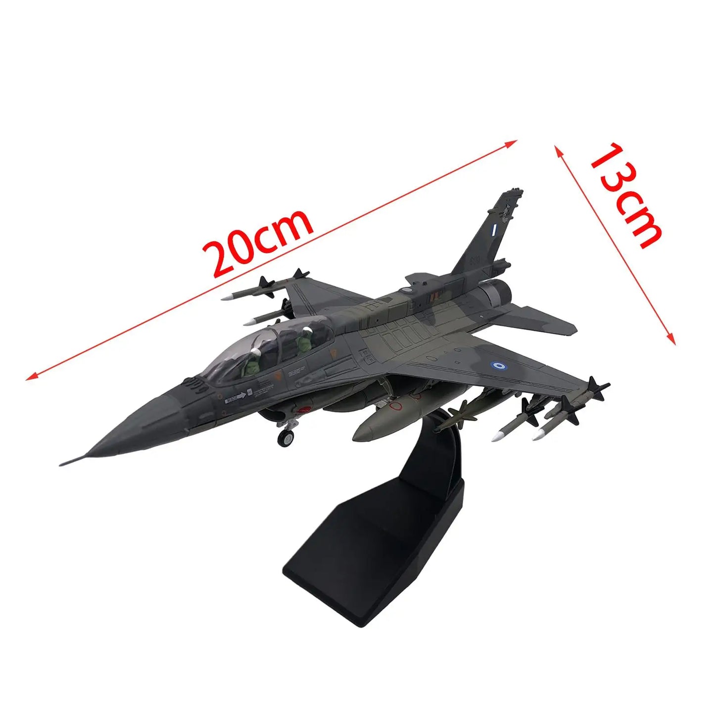 Simulation 1:72 F16 Aircraft Model Retro Plane Model for TV Cabinet Shelf