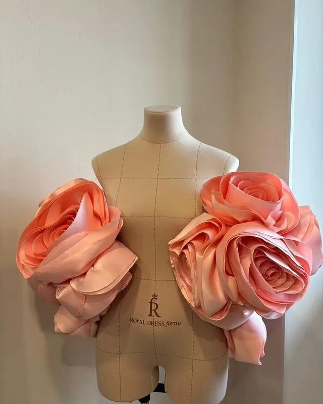 Beautiful Handmade Flower Bridal Jackets Short Floral Women Cape Jacket 3DFlower Wedding Jacket Women Outwear