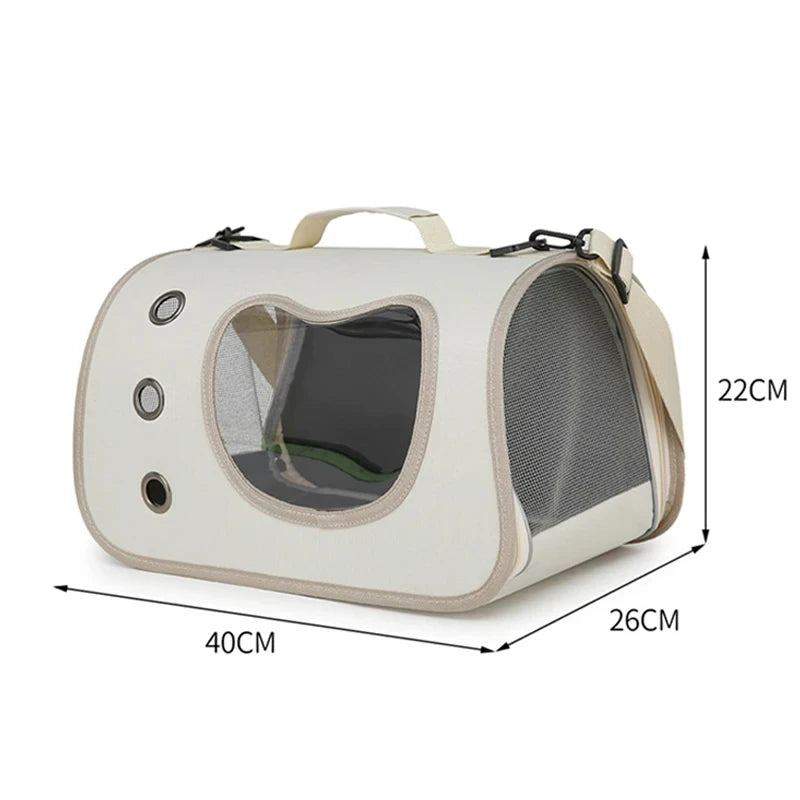 Portable Pet Carrier Bag for Small Dogs Cats Outdoor Foldable Cat Bag Breathable Cat Shoulder Bag Kitten Carrying Bag