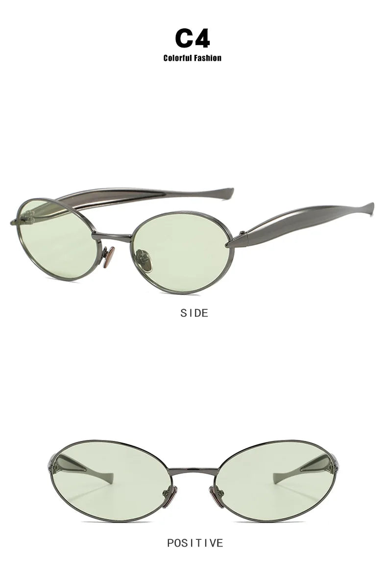 2025 Oval Sunglasses Women Trendy Steampunk Fashion Glasses Luxury Vintage Sunglass Men Lunette Soleil Femme Sunglasses For Men