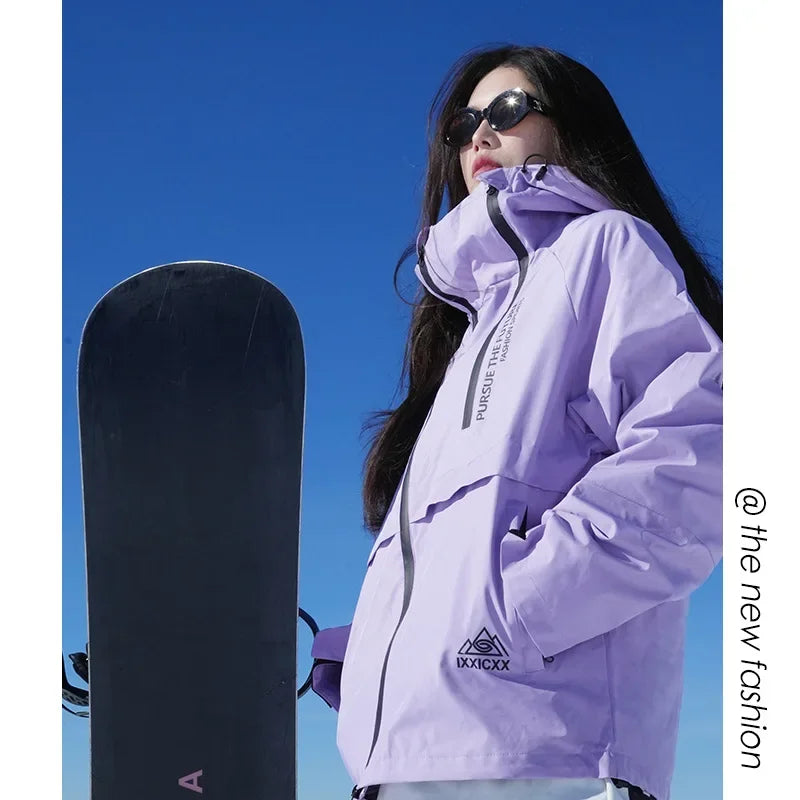 -30℃, Women and Men Snow Wear Suit Sets, Snowboarding Suit, Couple Ski Clothes, Ski Jacket and Pant, Ski Suit for Adult