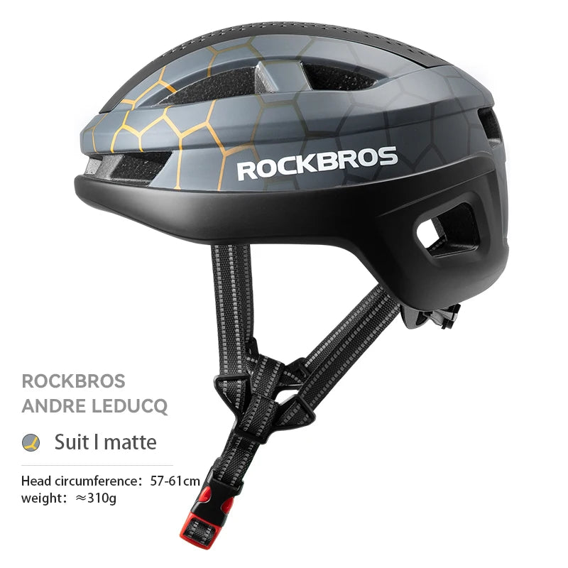 ROCKBROS Lightweight Cycling Helmet Magnetic Cover Breathable Integrally-molded Bike Helmet Safety Protection Men Bicycle Helmet