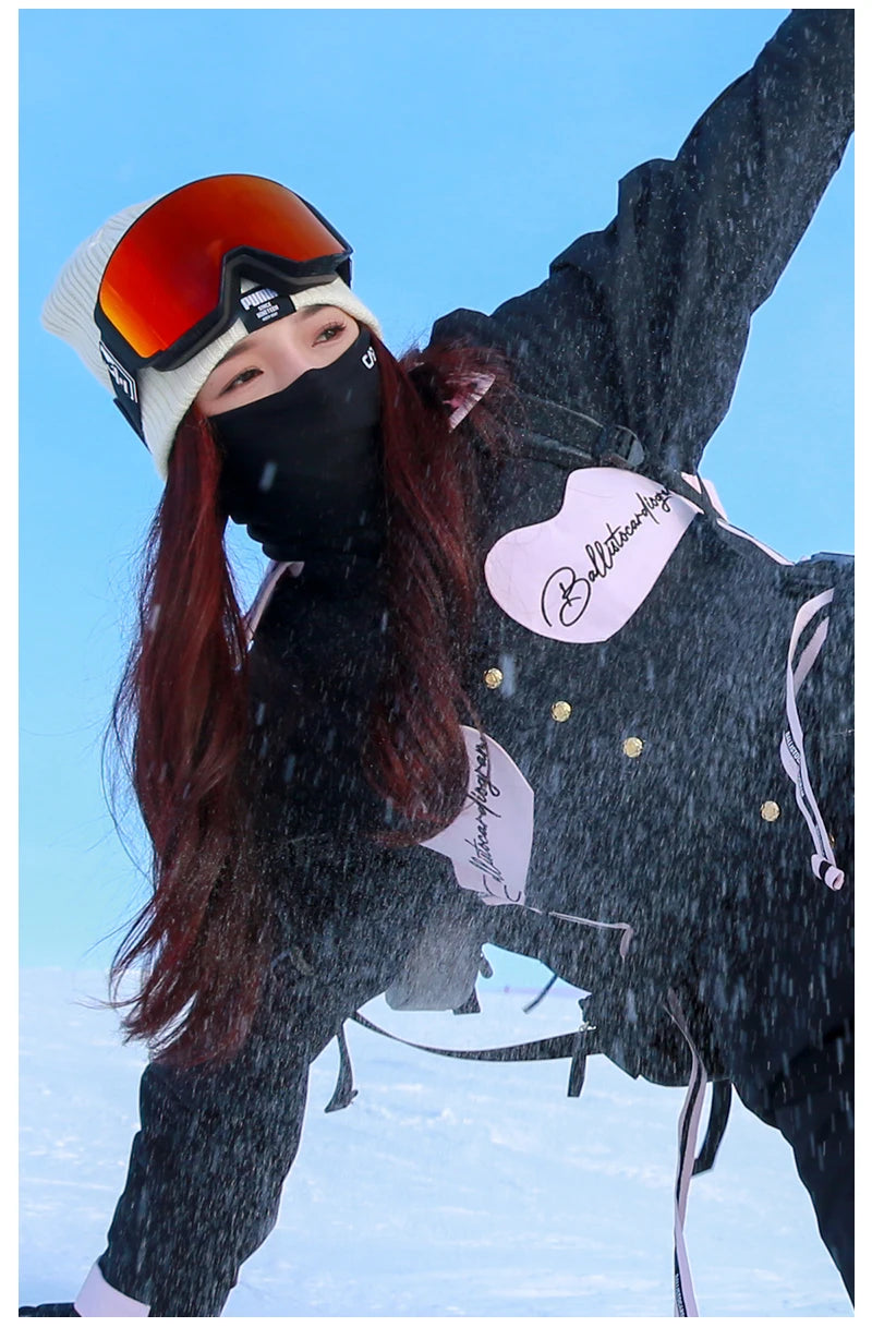 KAPVOE Ski Goggles Magnetic Double-Layer Anti-Fog Impact-Resistant Lenses Suitable for Male Female Teenagers UV400 Protection