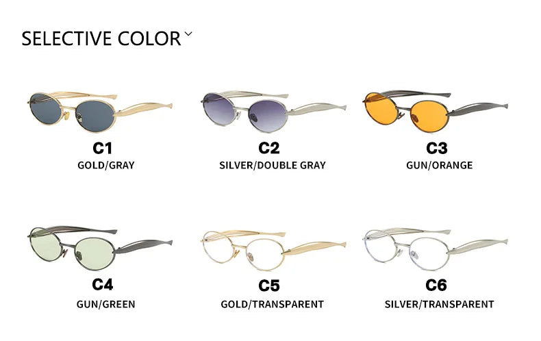 2025 Oval Sunglasses Women Trendy Steampunk Fashion Glasses Luxury Vintage Sunglass Men Lunette Soleil Femme Sunglasses For Men