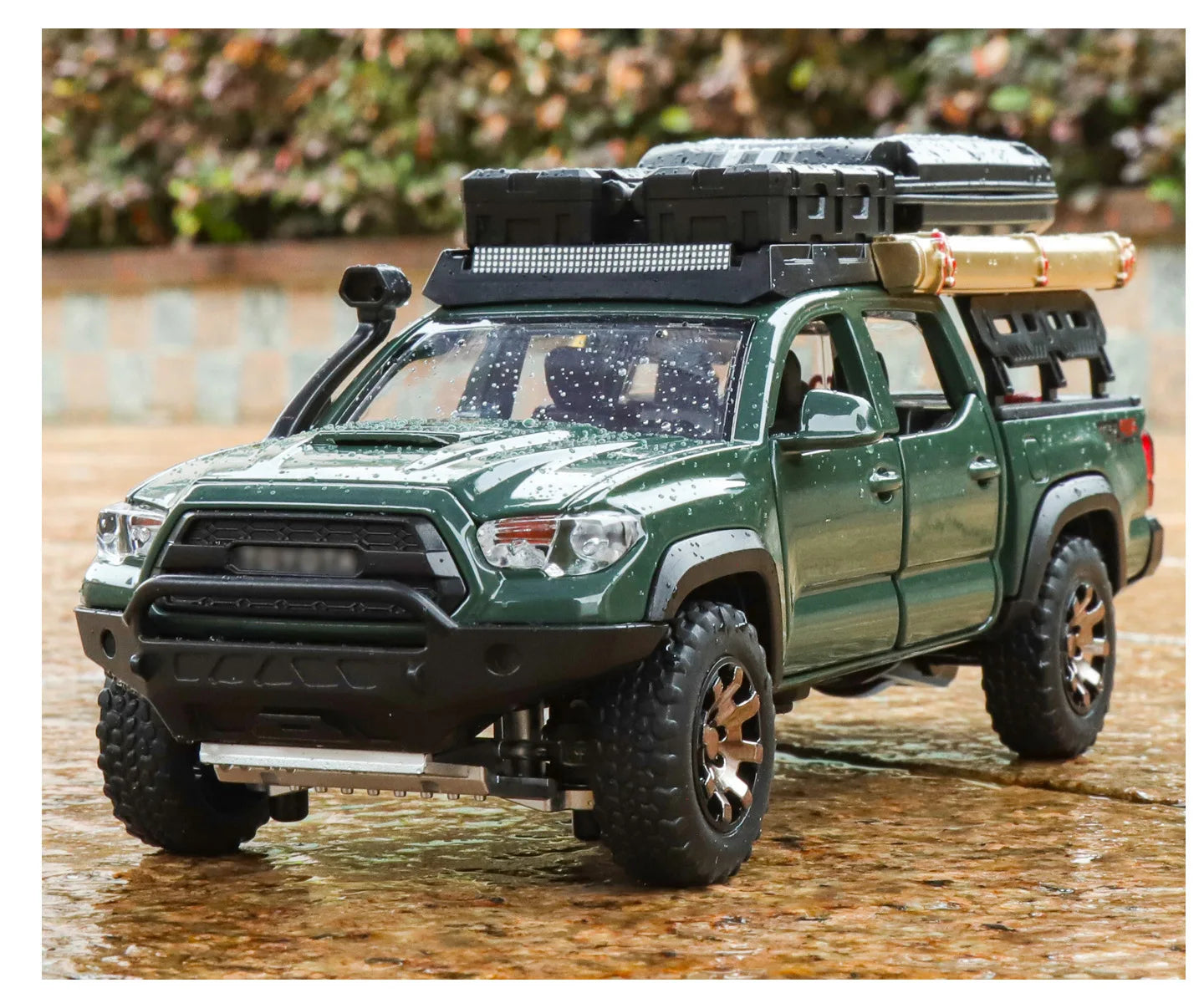 1/32 Tacoma Travel version Pickup Alloy Car Model Diecast Metal Off-Road Vehicles Car Model Sound Light Simulation Kids Toy Gift