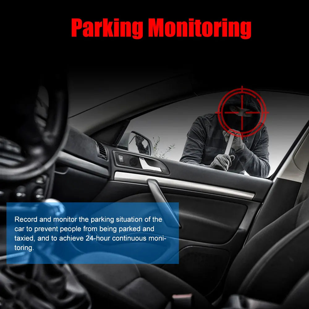 HGDO 5" Dash Cam Mirror Recorder 3 in 1 1080P Avto Dvr Touch Screen Rear View Camera with Parking Sensor Car Cam Video Box