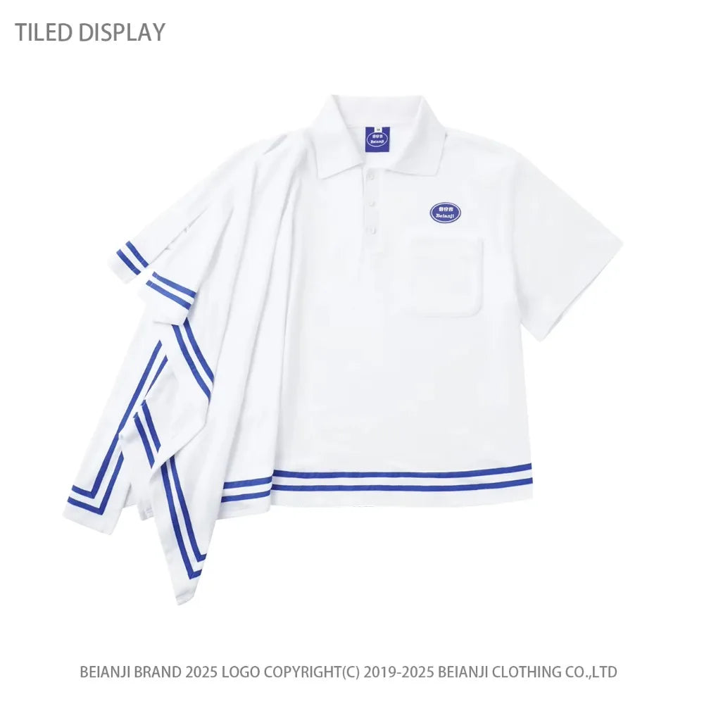 Luxury Men's Clothing Original Design Unique T-shirt High-end Tops Men Short Sleeve Oversize Cotton Absorbent Towels Polo Shirts