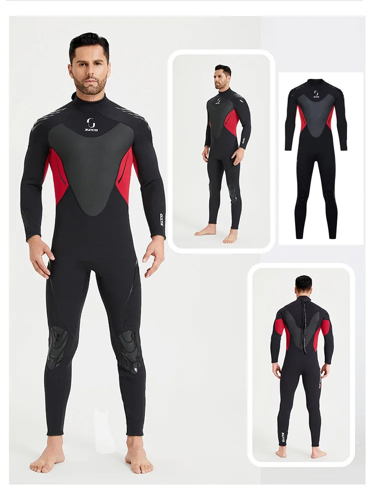 Wetsuit for Men Women 3mm Wetsuits Full Body Back Zip Keep Warm in Cold Water for Scuba Surfing Swimming Diving Snorkeling