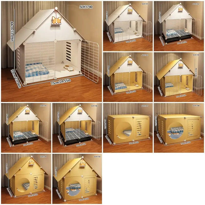 Dog Cage Small Dog Home Cat Villa Kennel One Bedroom One Bathroom One Living Room Pomeranian Teddy Corgi Dog House