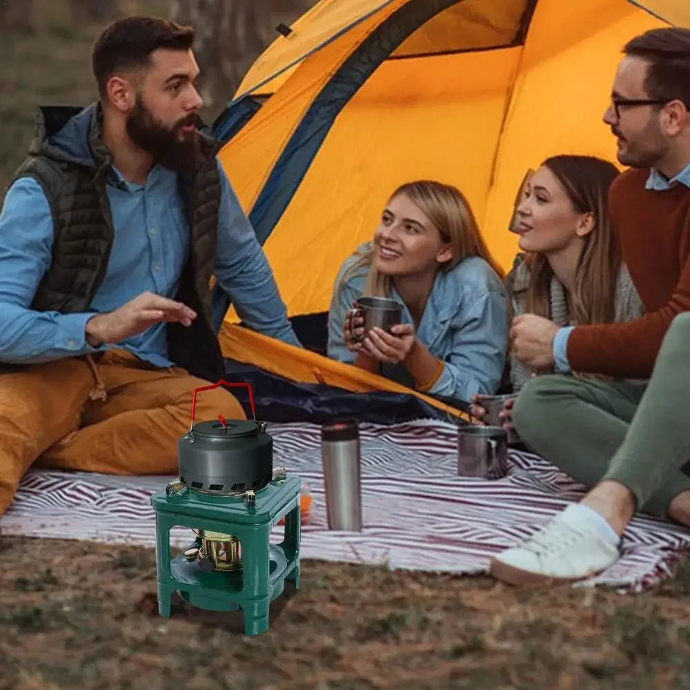 Camping Wind Proof Gas Burner Outdoor Heating Stove Gas Stove Portable Propane Heater Strong Fire Stove Heater Picnic Tourist