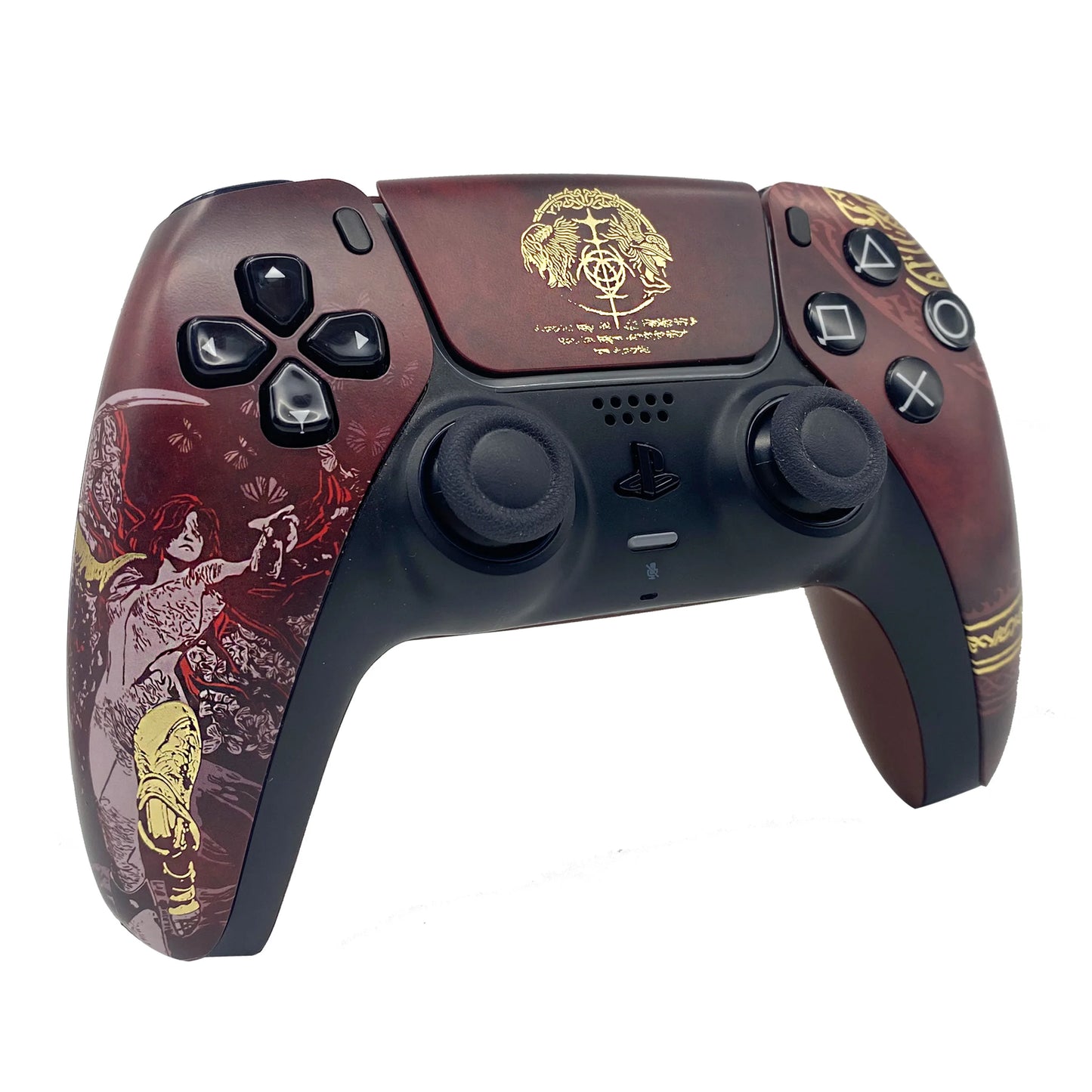 Gold stamping PS5 Controller Shell Faceplate Cover with Touchpad for DualSense Controller, Replacement for BDM-010 to 050