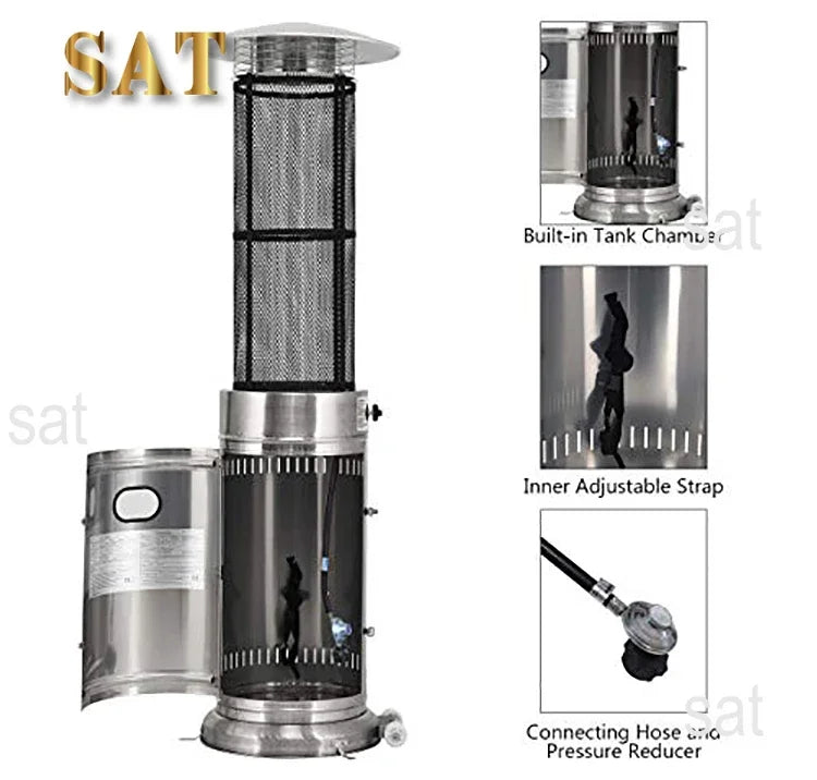 #For 2KW Flame Column Gas Patio Heater New Outdoor Patio Gas Heater
