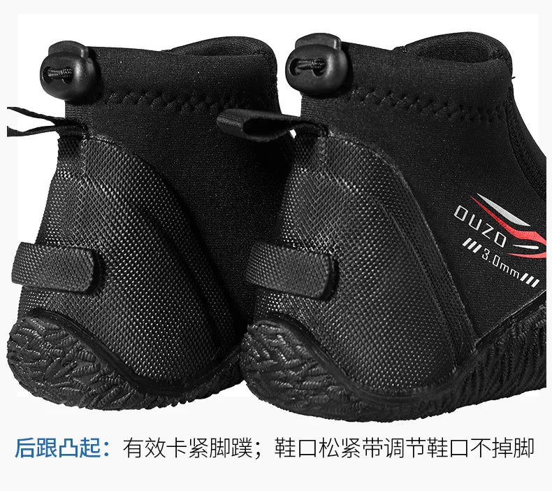 3MM Short Diving Boots Neoprene Scuba Diving Snorkeling Water Shoes Beach Surfing Anti Slip Boots Snorkeling Spearfishing Shoes