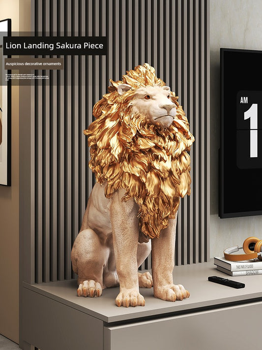 Accessible Luxury Large Office next to Lion Floor Ornaments