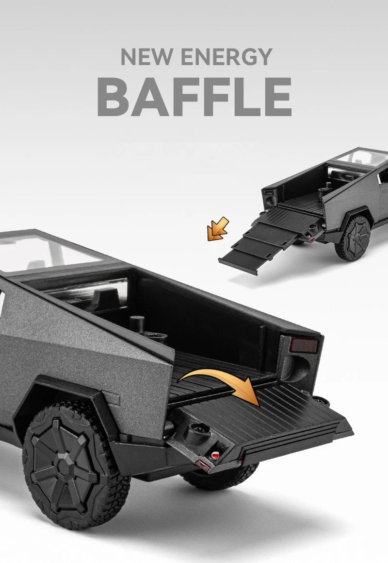 1:32 Cyber toy truck Car Model Alloy Car Die Cast Toy Car Model Sound and light Children's Toy Collectibles