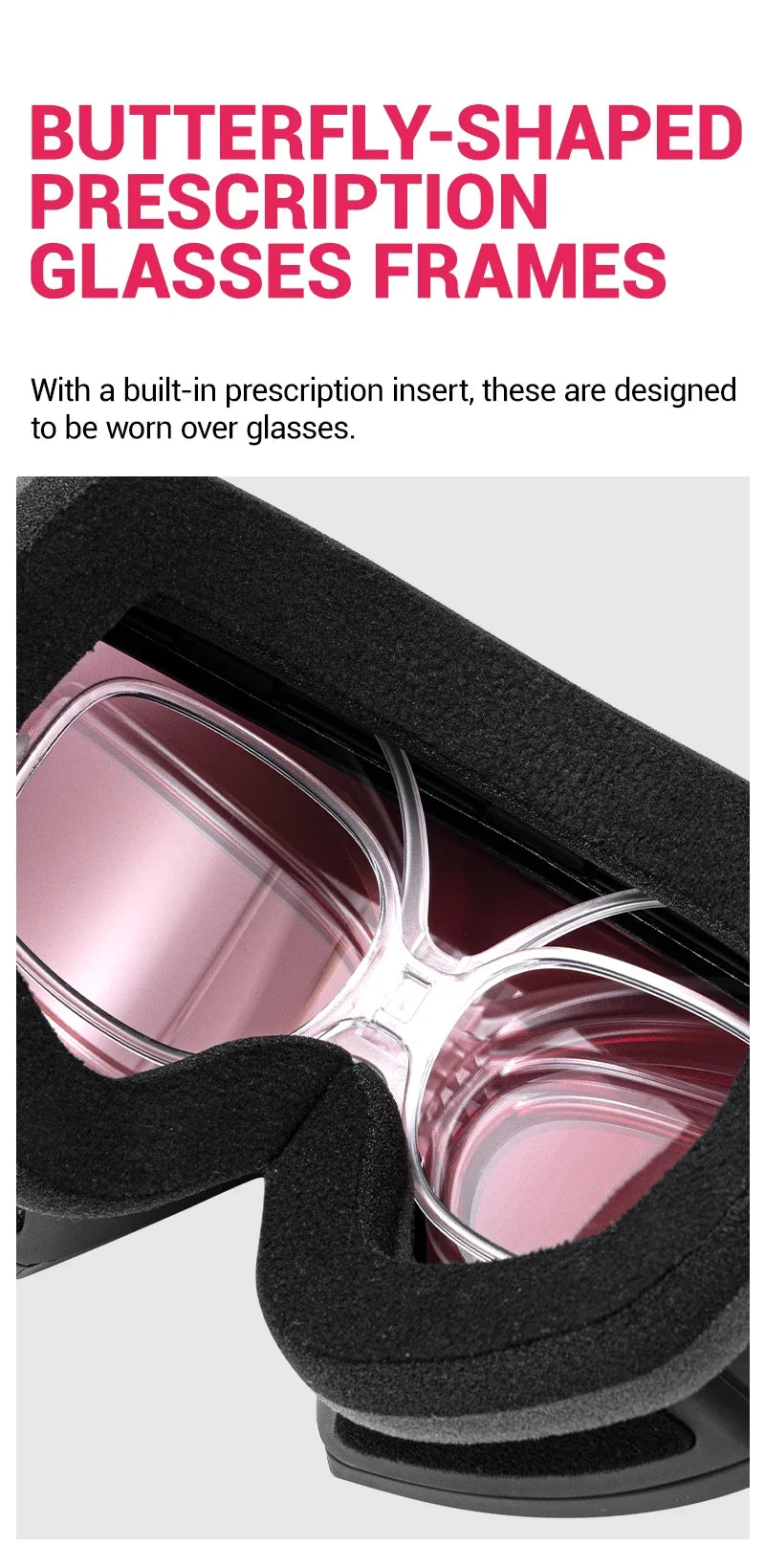 KAPVOE Ski Goggles Magnetic Double-Layer Anti-Fog Impact-Resistant Lenses Suitable for Male Female Teenagers UV400 Protection