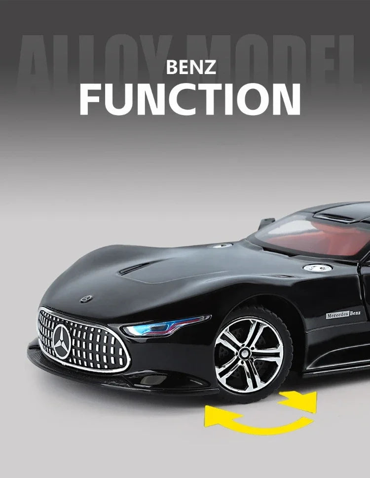 Simulation 1/24 Benz AMG Vision GT Alloy Car Model Metal Diecast Toy Vehicle Boy Birthday Gift Collection Home Decor Miniature