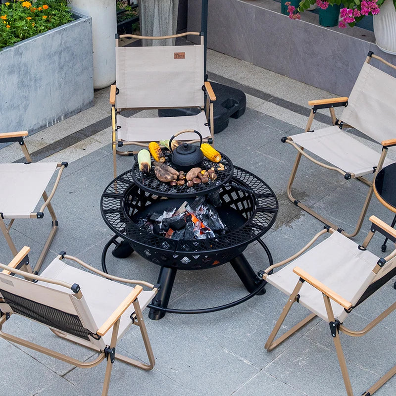 Outdoor Camping Fire Pits Easily Cleaned Patio Barbecue Grill Bbq Outdoor Charcoal Stove